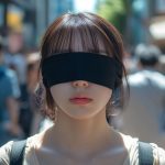 街中で、目隠しされる女性　埼玉県　鶴ヶ島市　2025年10月02日