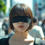 街中で、目隠しされる女性　大阪府　東大阪市　2025年10月20日