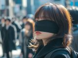 街中で、目隠しされる女性　千葉県　浦安市　2026年03月31日