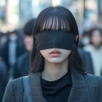 街中で、目隠しされる女性　福井県　越前市　2026年04月03日