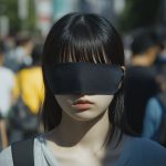 街中で、目隠しされる女性　岡山県　岡山市　2026年04月06日