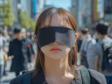 街中で、目隠しされる女性　東京都　多摩市　2026年04月30日