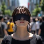 街中で、目隠しされる女性　愛知県　田原市　2026年05月03日