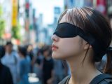 街中で、目隠しされる女性　福岡県　久留米市　2026年05月09日