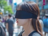 街中で、目隠しされる女性　宮城県　気仙沼市　2026年05月12日