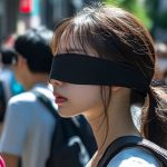 街中で、目隠しされる女性　茨城県　那珂市　2026年05月18日