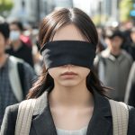 街中で、目隠しされる女性　長崎県　佐世保市　2026年05月30日